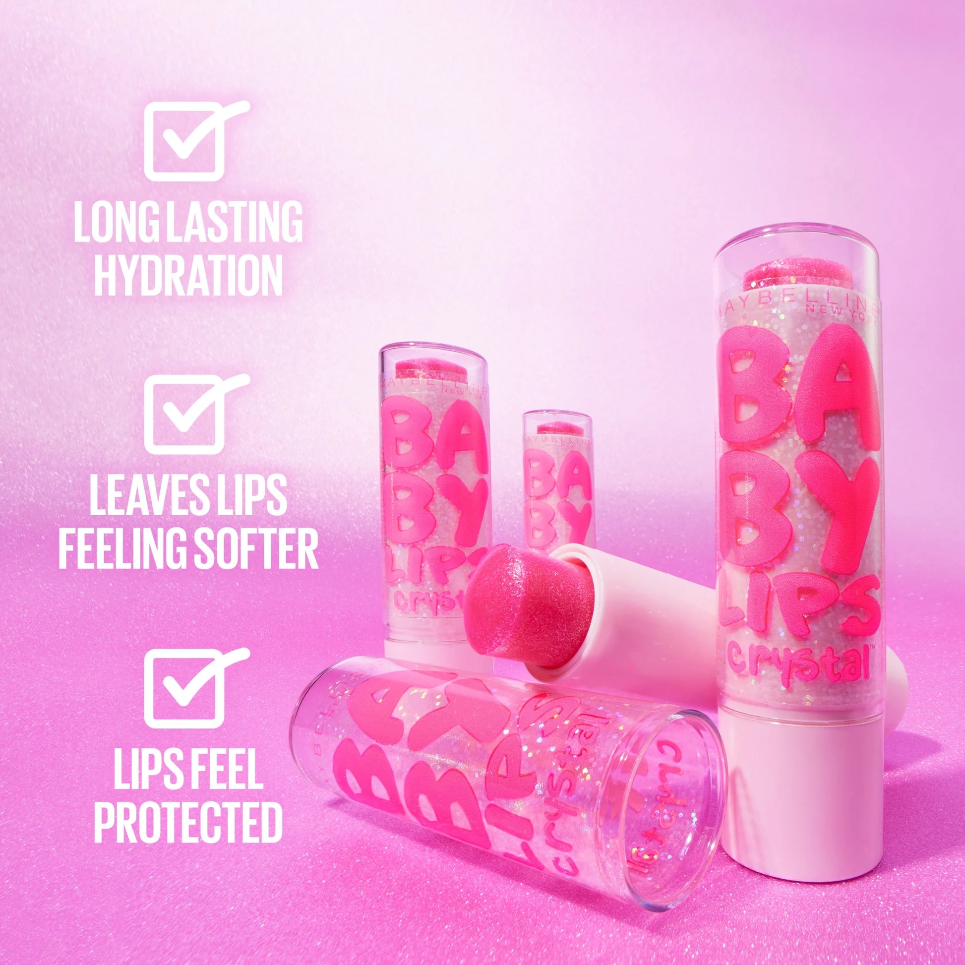 Baby Lips Crystal Moisturizing Lip Balm, Pink Quartz